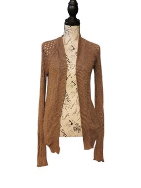Mossimo Supply Co. Crochet Back Open Front Cardigan, X-Small